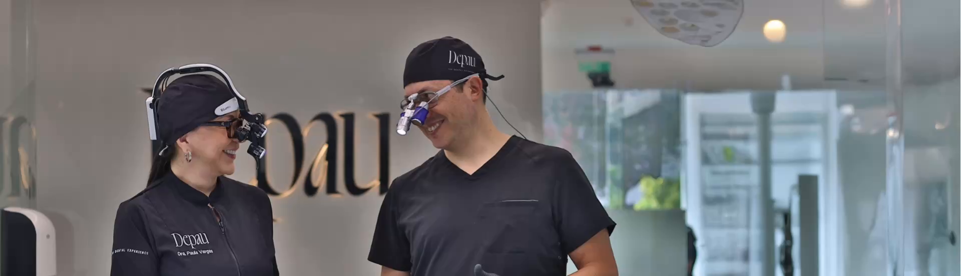 Especialista en implantes dentales en Ecuador realizando evaluación clínica en DEPAU Dental QuitoEspecialista en implantes dentales en Ecuador | Depaubanner